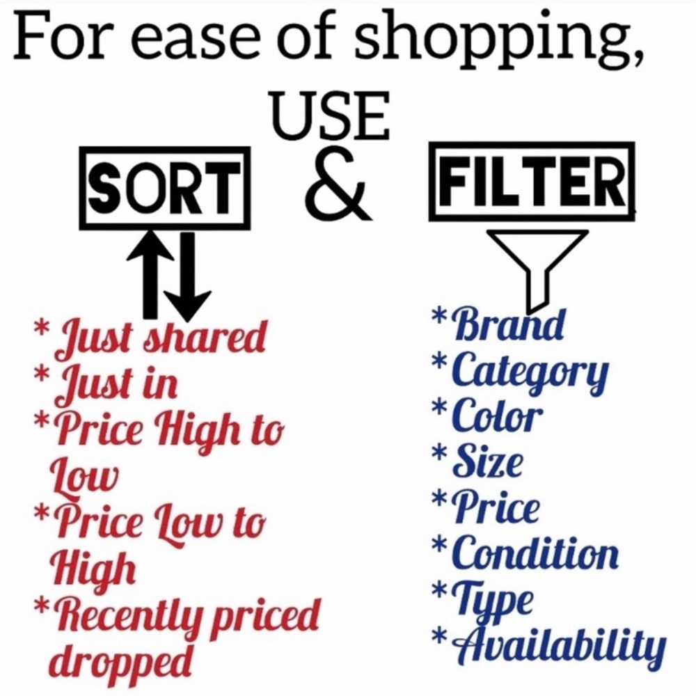 Sort for easier shopping!